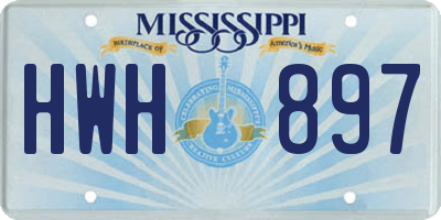 MS license plate HWH897