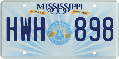 MS license plate HWH898