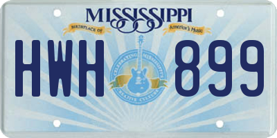 MS license plate HWH899