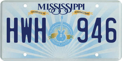 MS license plate HWH946