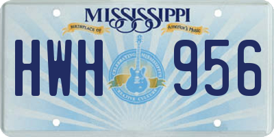 MS license plate HWH956