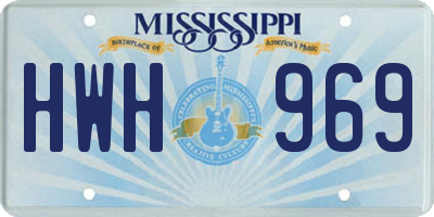 MS license plate HWH969