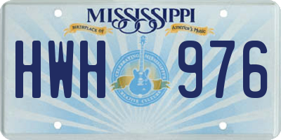 MS license plate HWH976