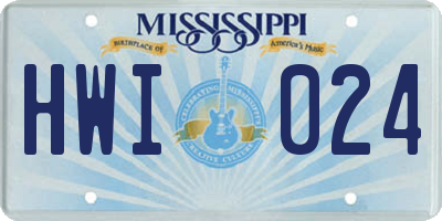 MS license plate HWI024