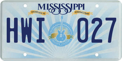 MS license plate HWI027