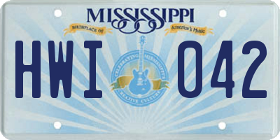 MS license plate HWI042