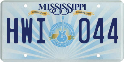 MS license plate HWI044