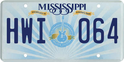 MS license plate HWI064