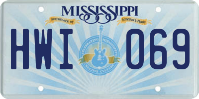MS license plate HWI069