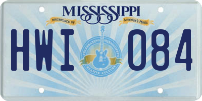 MS license plate HWI084