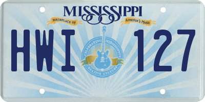 MS license plate HWI127