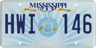 MS license plate HWI146