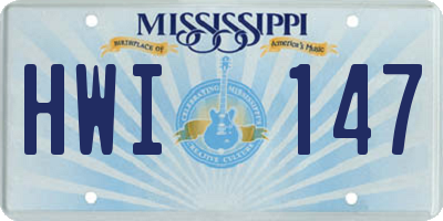 MS license plate HWI147