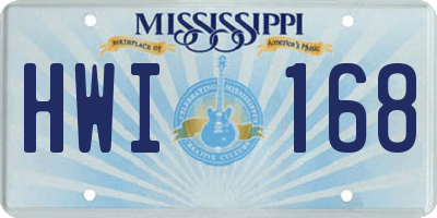 MS license plate HWI168