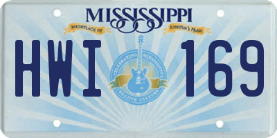 MS license plate HWI169