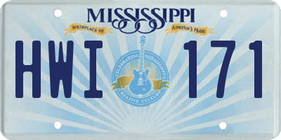 MS license plate HWI171