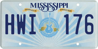 MS license plate HWI176