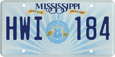 MS license plate HWI184