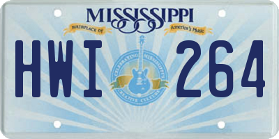 MS license plate HWI264