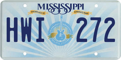 MS license plate HWI272