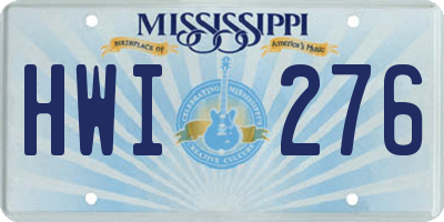 MS license plate HWI276