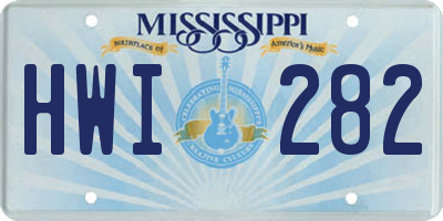 MS license plate HWI282