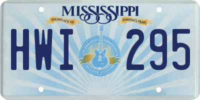MS license plate HWI295