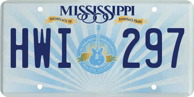 MS license plate HWI297