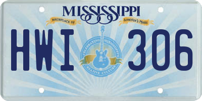 MS license plate HWI306