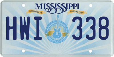 MS license plate HWI338