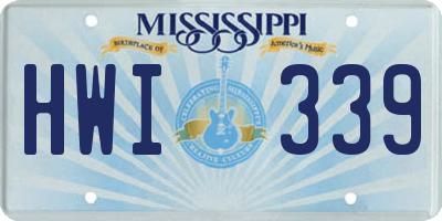 MS license plate HWI339