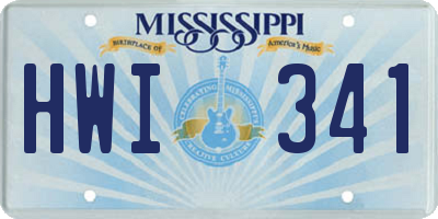 MS license plate HWI341