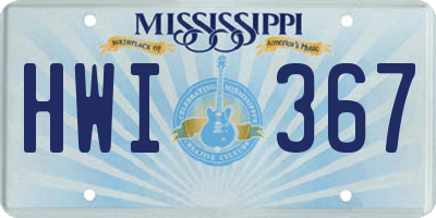 MS license plate HWI367