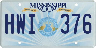 MS license plate HWI376