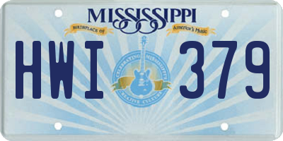 MS license plate HWI379