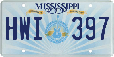 MS license plate HWI397