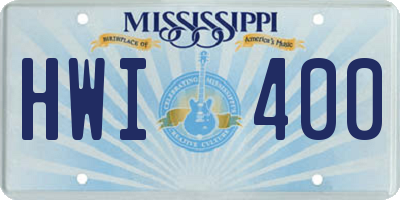 MS license plate HWI400