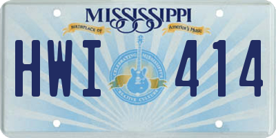 MS license plate HWI414