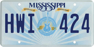 MS license plate HWI424