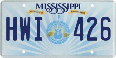 MS license plate HWI426