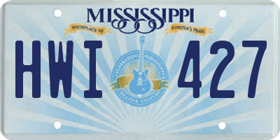 MS license plate HWI427