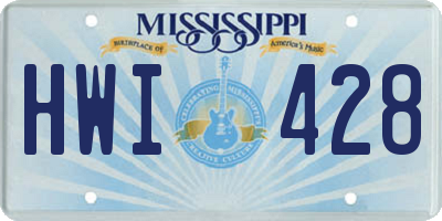 MS license plate HWI428