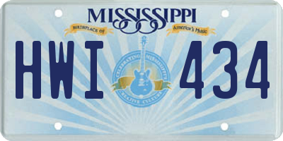 MS license plate HWI434