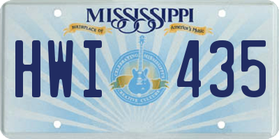 MS license plate HWI435