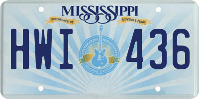 MS license plate HWI436