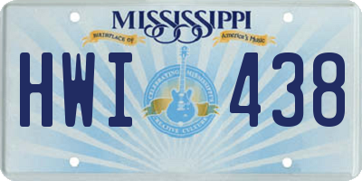 MS license plate HWI438