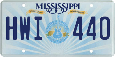 MS license plate HWI440