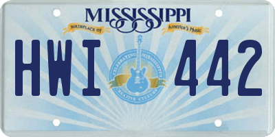 MS license plate HWI442