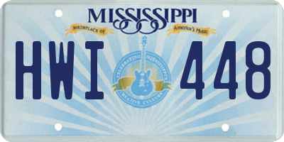 MS license plate HWI448