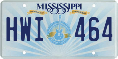 MS license plate HWI464